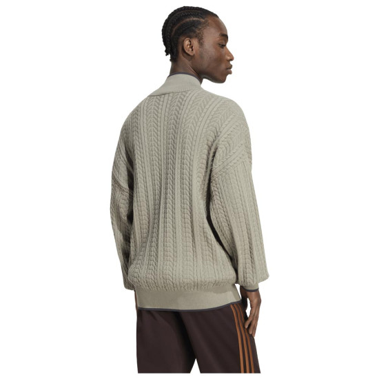 Adidas Ανδρική πλεκτή ζακέτα Firebird Cable Knit Track Top